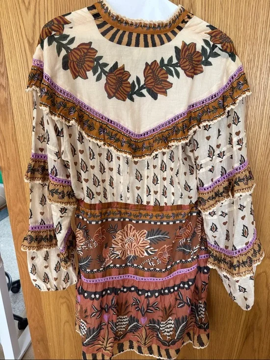 Farm Rio - Ainika Ruffled Mini Dress Small - Picture 4 of 6